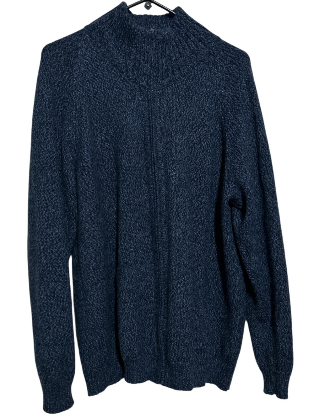 Baby Alpaca Full Zip Up Sweater Blue Size XL